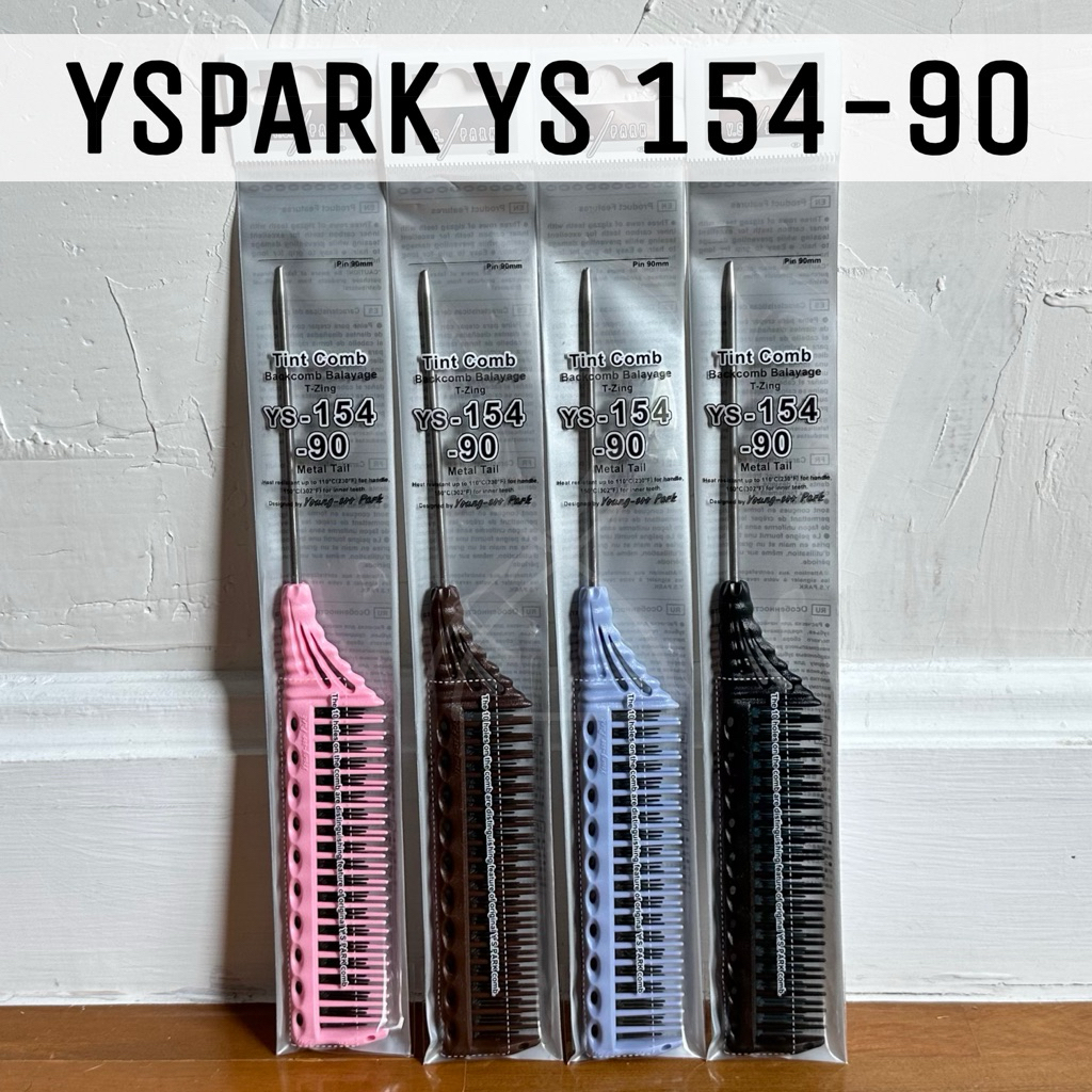 (พร้อมส่ง / ของญี่ปุ่นแท้ราคาถูกที่สุด)YS Park YS 154-90 Volumising Teasing Comb หวีหางยีผมด้ามสแตนเลส เพิ่มวอลลุ่ม ทำสี