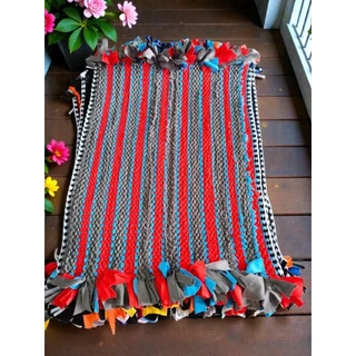 พรมเช็ดเท้าทอมือ ขนาด 40x60 ซ.ม ไม่มีเชือกฟางผสม ทอคุณภาพหนาแน่นเกรดA
