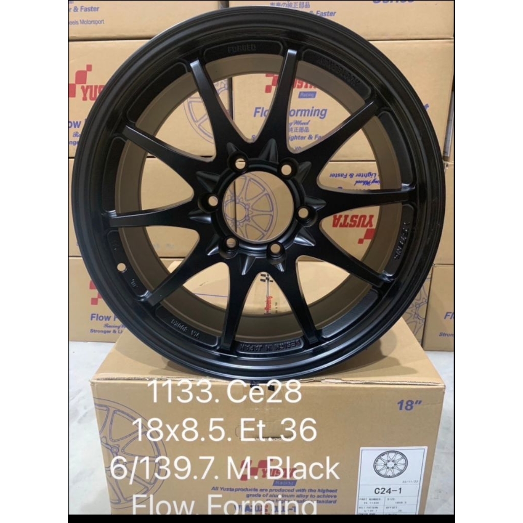 ล้อแม็กซ์ YUSTA​ CE28​ขอบ18 6รู139.7​กว้าง8.5นิ้วET35​ FLOW​ FORMING​ มี1สี​ให้เลือก​ล้อคุณภาพแข็งแร