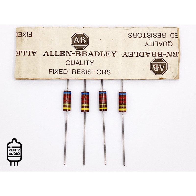 [NOS] ตัวต้านทาน ค่าสี 6.2KΩ 6K2 Allen Bradley Vintage Carbon Composition Resistor 1W ค่ายืดเป็น 6.5