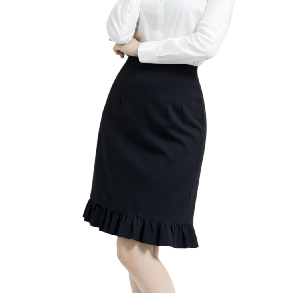 กระโปรงทรงกึ่งเอชายย่นขอบเล็กผ้านาโนS-40 (G) - รูปที่ 5