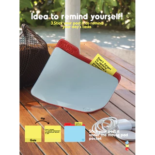 WGG CRAFT STUDIO | Mouse pad แผ่นรองเม้าส์รุปแฟ้ม ใส่ของได้ เหมาะกับการทำงาน outdoor