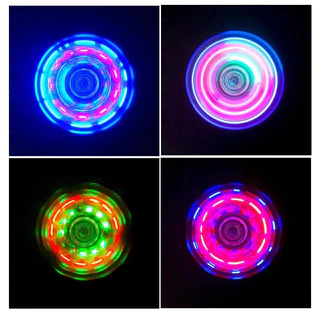 YUNLEO Toy 🎊 แฮนด์สปินเนอร์ LED🎡 เรืองแสง เปลี่ยนสีได้ ✨ของเล่นคลายเครียด ผู้ใหญ่-เด็ก