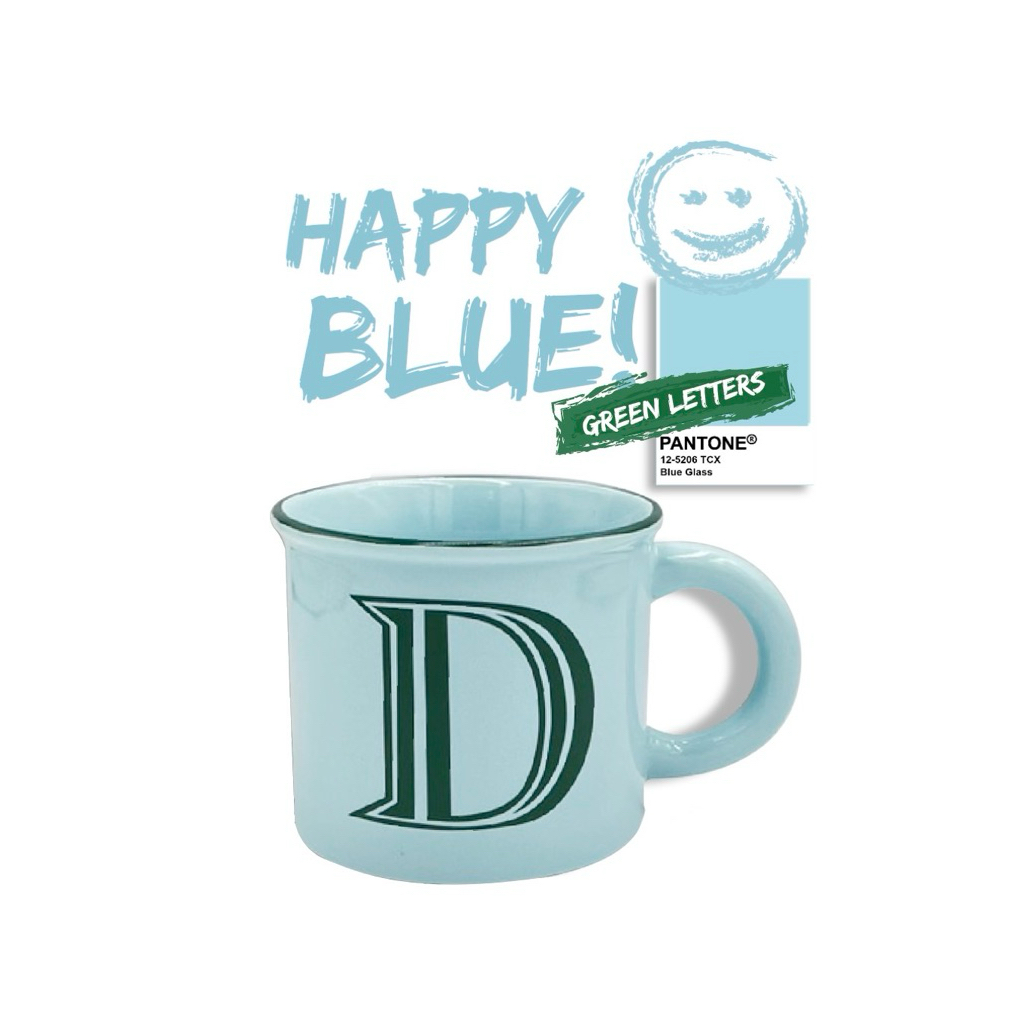 Le Coucher, Endless blue alphabets mug 450ml 🩵 แก้วกาแฟ แก้วมัค ตกแต่งบ้าน ของใช้ในบ้าน