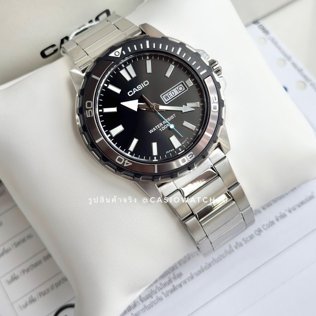 CASIO นาฬิกาข้อมือผู้ชาย ของแท้ เครื่องศูนย์ CMG รุ่น MTD-125D-1A3 รับประกันศูนย์เซ็นทรัล 1 ปีเต็ม