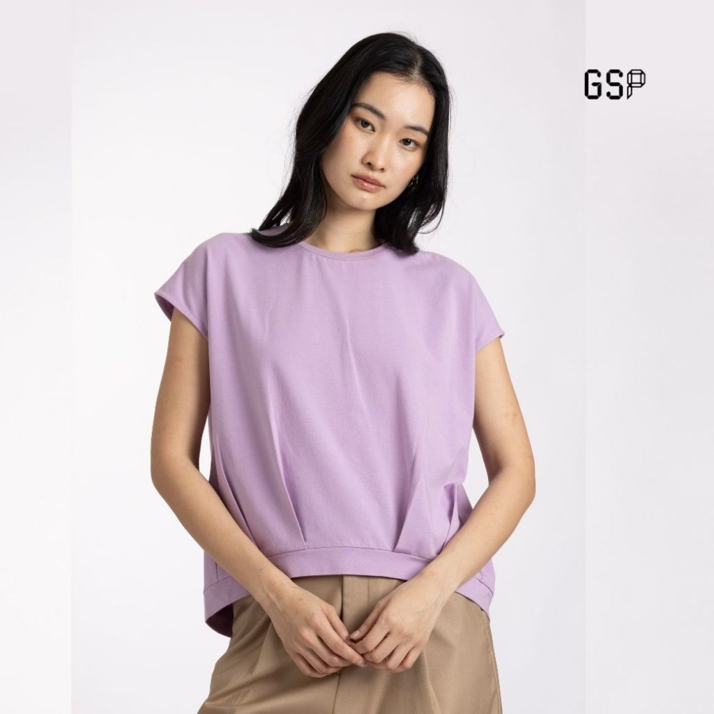 GSP Woman's blouse Balloon Tee Short sleeve Purple เสื้อยืด บอลลูน ที แขนสั้น สีม่วง PCDDVI