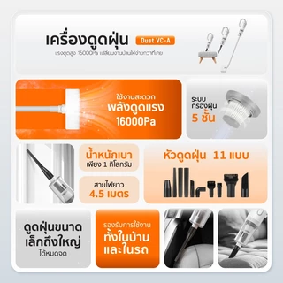 SCE เครื่องดูดฝุ่น Dust VC-A 16000Pa 500W HEPA 5 ชั้น รุ่น Dust VC-A รับประกันศูนย์ 2 ปี