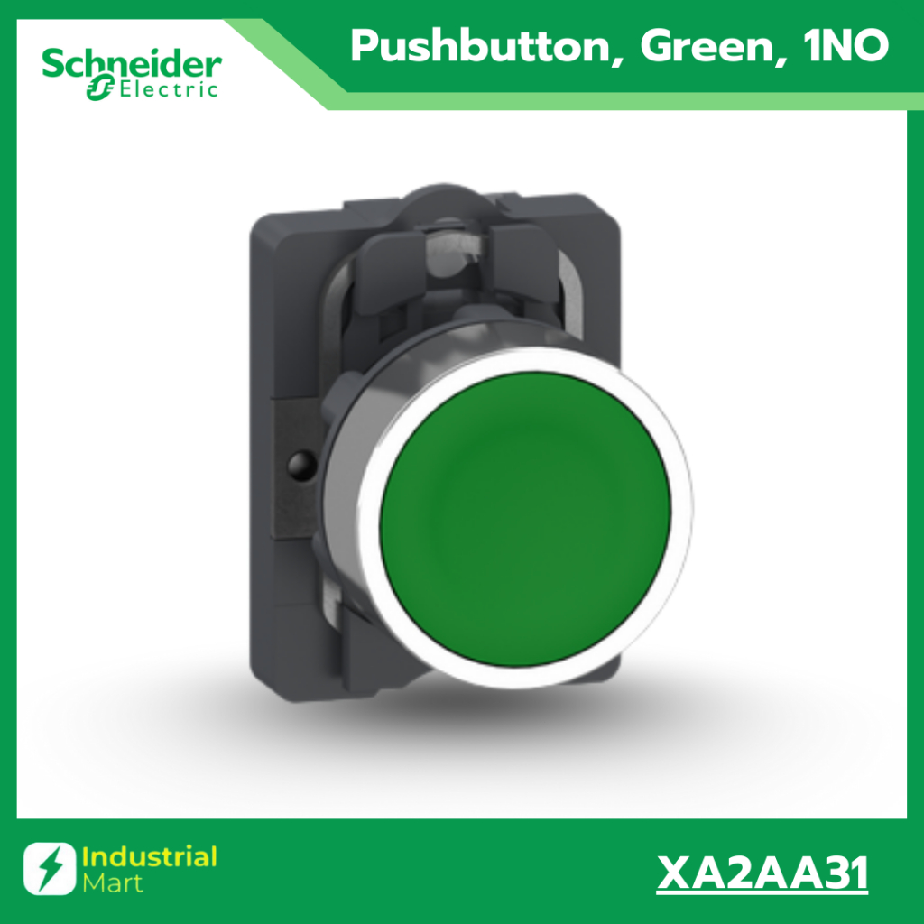 Schneider Electric XA2 สวิตซ์ปุ่มกดหัวเรียบ-เด้งกลับ Ø22mm พลาสติก (XA2AA42 XA2AA31 XA2AA51 XA2AA21 