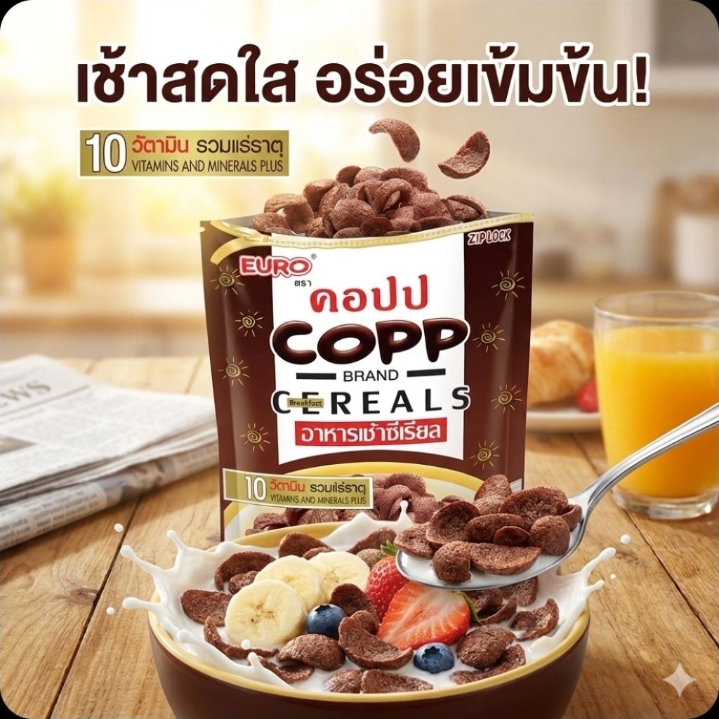 🧇EURO ยูโร่ คอปป์ ขนาด 70 กรัม.×3 แพค.(ยกห่อ).🧇