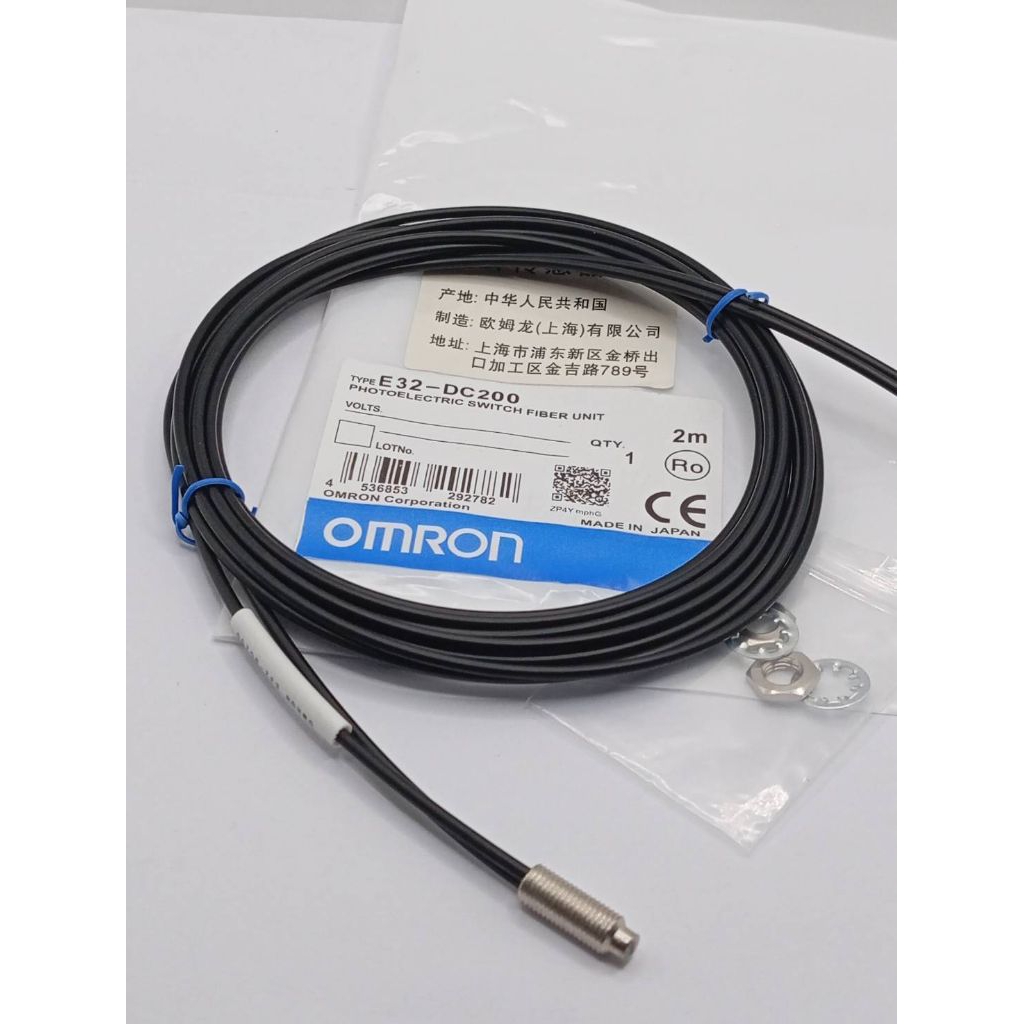 งานเเท้! E32-DC200 Fiber Optic Sensors เซนเซอร์ไฟเบอร์ออปติก พร้อมส่งจากกทม