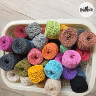 เชือกฟอกนิ่มโทนสีพาสเทล สำหรับถักหมวก กระเป๋า 100g 👜👒