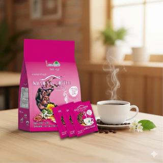 Khao Yai Coffee กาแฟเพื่อผู้หญิง สูตรฟิตแอนด์เฟิร์ม ปรับสมดุลฮอร์โมน ผิวใส หุ่นกระชับ ไม่มีน้ำตาล (แบบถุง 50 ซอง)