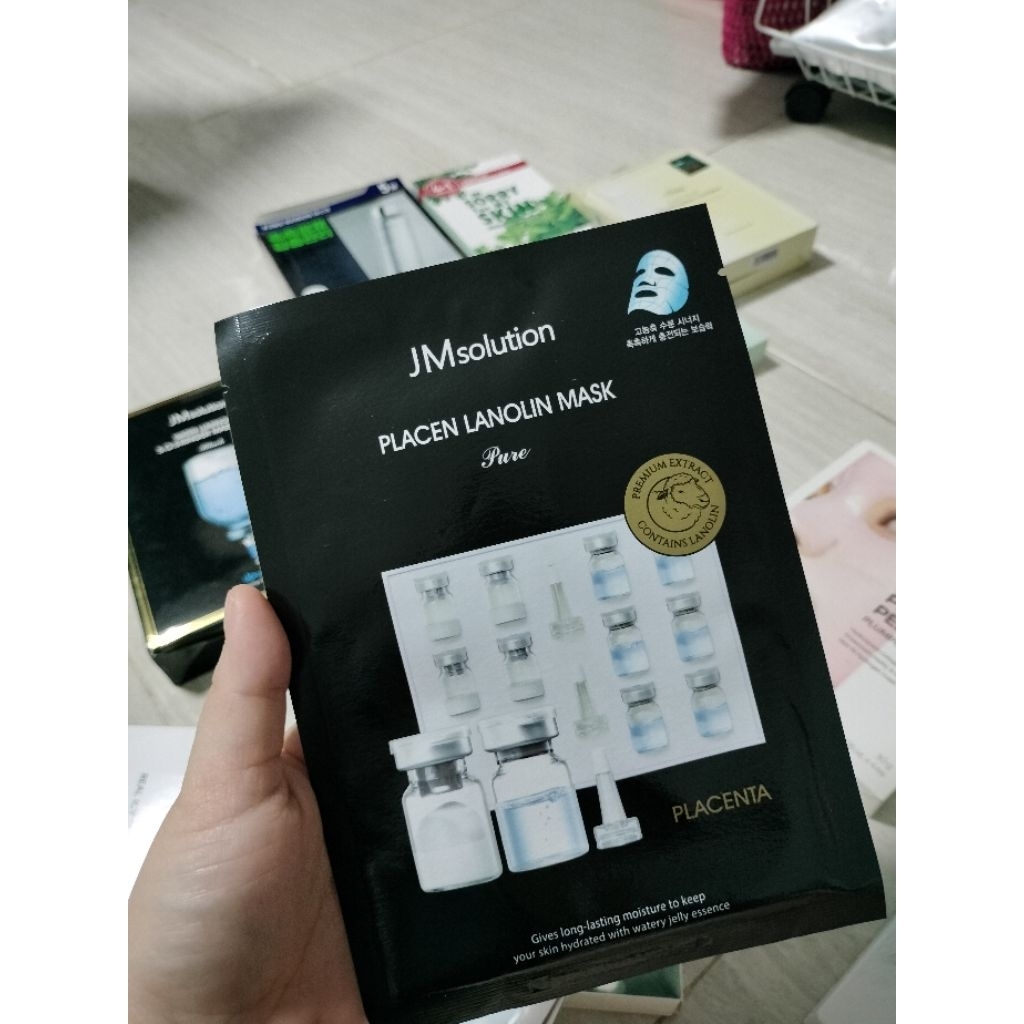 JM solution placen lanolin mask แบ่งขาย1แผ่น