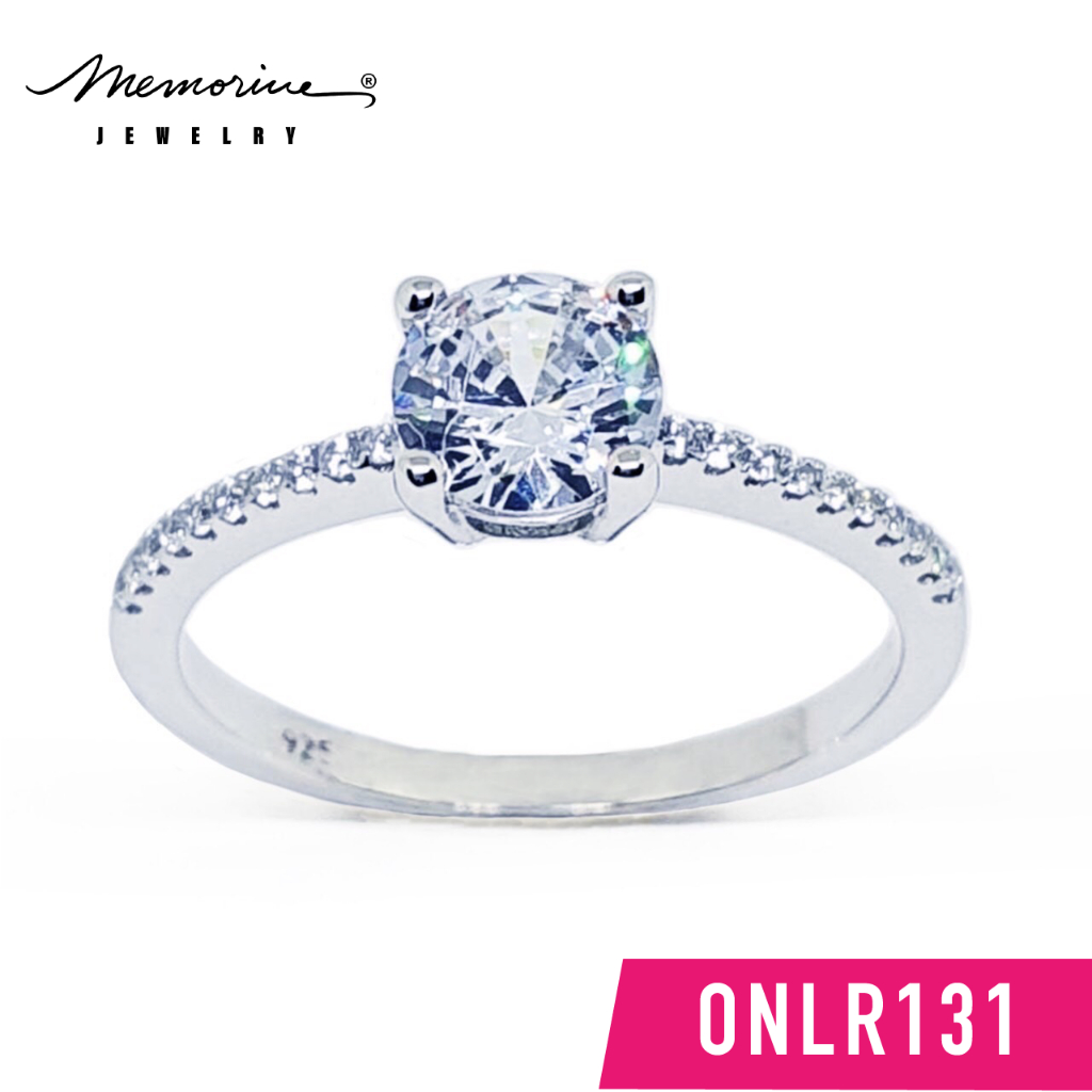 Memorine Jewelry แหวนเงินแท้ 925 ฝังเพชรสวิส (CZ) : ONLR131