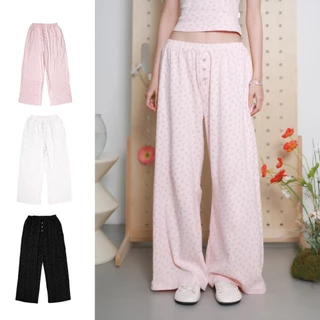 kome.offi กางเกงขายาวลายดอก รุ่น roselyn pant