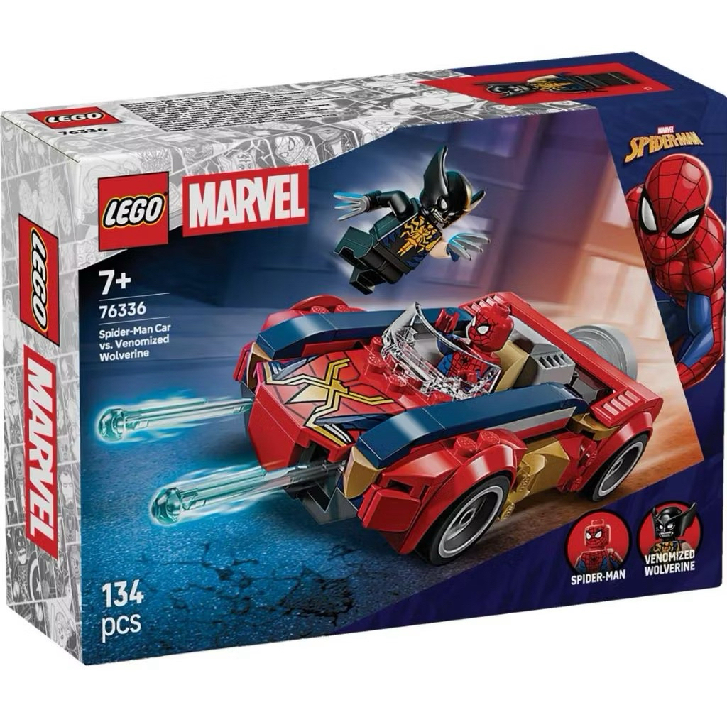Lego New Marvel 76336 Spider-Man Car vs. Venomized Wolverine