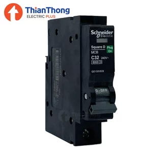 Schneider เซอร์กิต เบรกเกอร์ ลูกย่อย ชไนเดอร์ 1Pole 10A-32A 6kA Circuit Breaker Square D