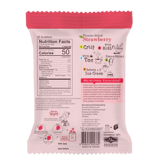 Wel-B Freeze-dried Strawberry 14g (สตรอเบอรี่กรอบ 14 กรัม) (แพ็ค 6 ซอง) - ขนม ขนมเพื่อสุขภาพ ผลไม้กรอบ ผลไม้ฟรีซดราย