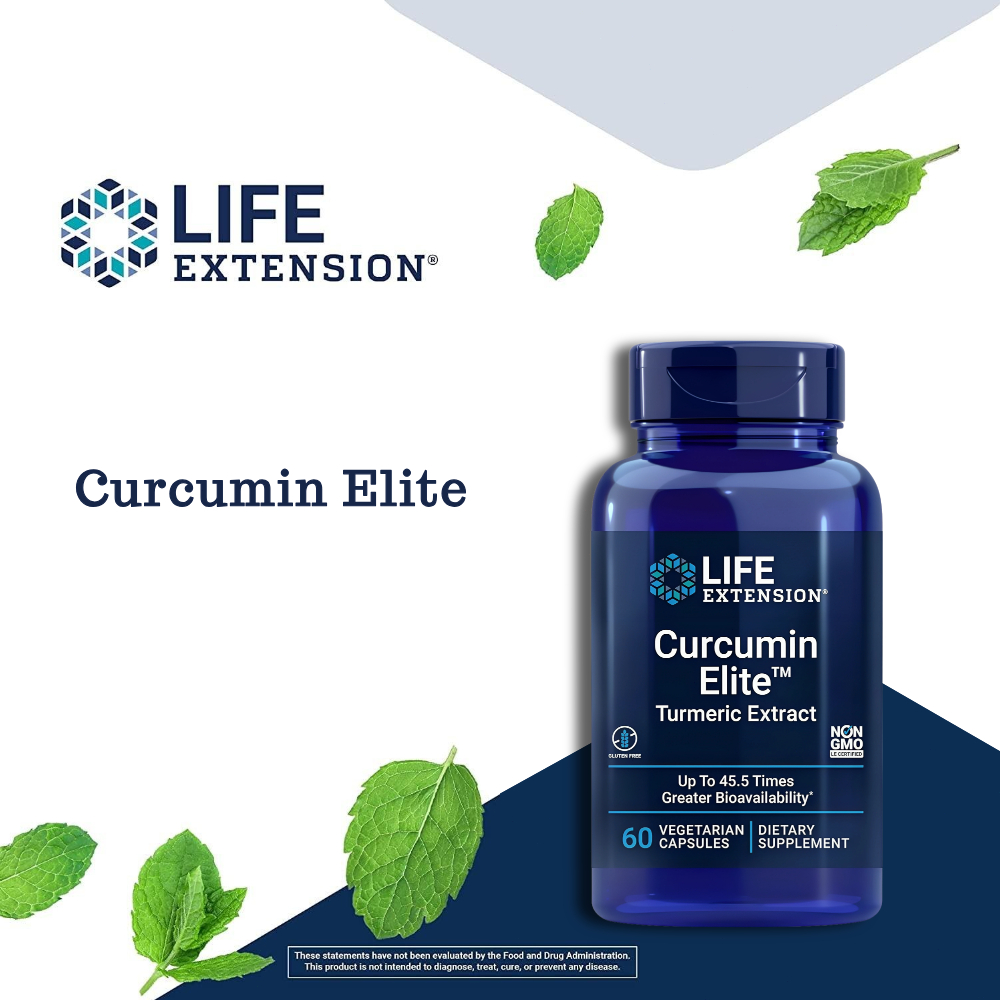 Life Extension Curcumin Elite 60 แคปซูลมังสวิรัติ