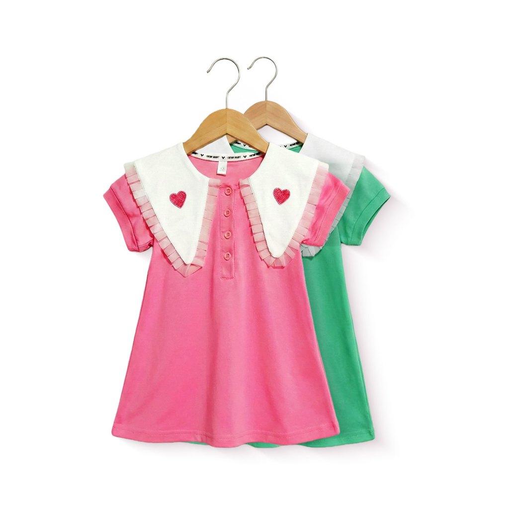 【พร้อมส่ง】 ชุดเดรส แฟชั่นฤดูร้อน สไตล์เกาหลี สําหรับเด็กผู้หญิง อายุ