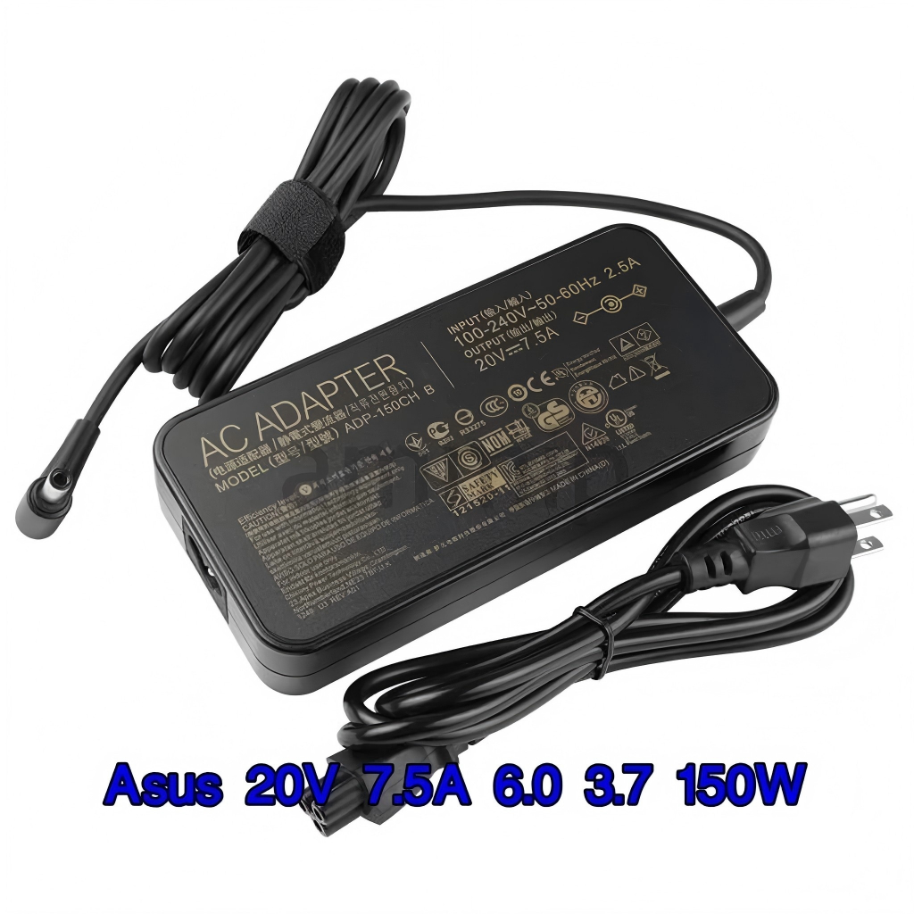Asus Adapter 20V/7.5A 150W ขนาด 6.0*3.7mm ASUS TUF Gaming A15 FA506I / TUF Gaming F15 FX506LHlสายชารจ์เอซุส