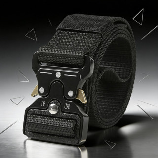 เข็มขัดไนล่อนหัวโลหะ แข็งแรงทนทาน ไม่ต้องเจาะรู สำหรับผู้ชาย