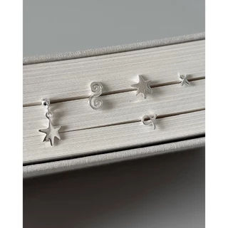 (stud earrings) : DOODLE BITS#02 COLLECTION STUD EARRINGS SILVER925 / ต่างหูปักก้านเงินแท้ (ราคาต่อข้าง) | YOUR WISHLIST