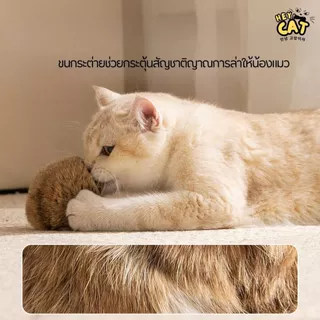 Heycat ลูกบอลแคทนิป ลูกบอลแมวขนกระต่าย ของเล่นแมว สุดฟินทำให้แมวเพลิดเพลินสนุกสนาน ขนาดใหญ่ 10 Cm.