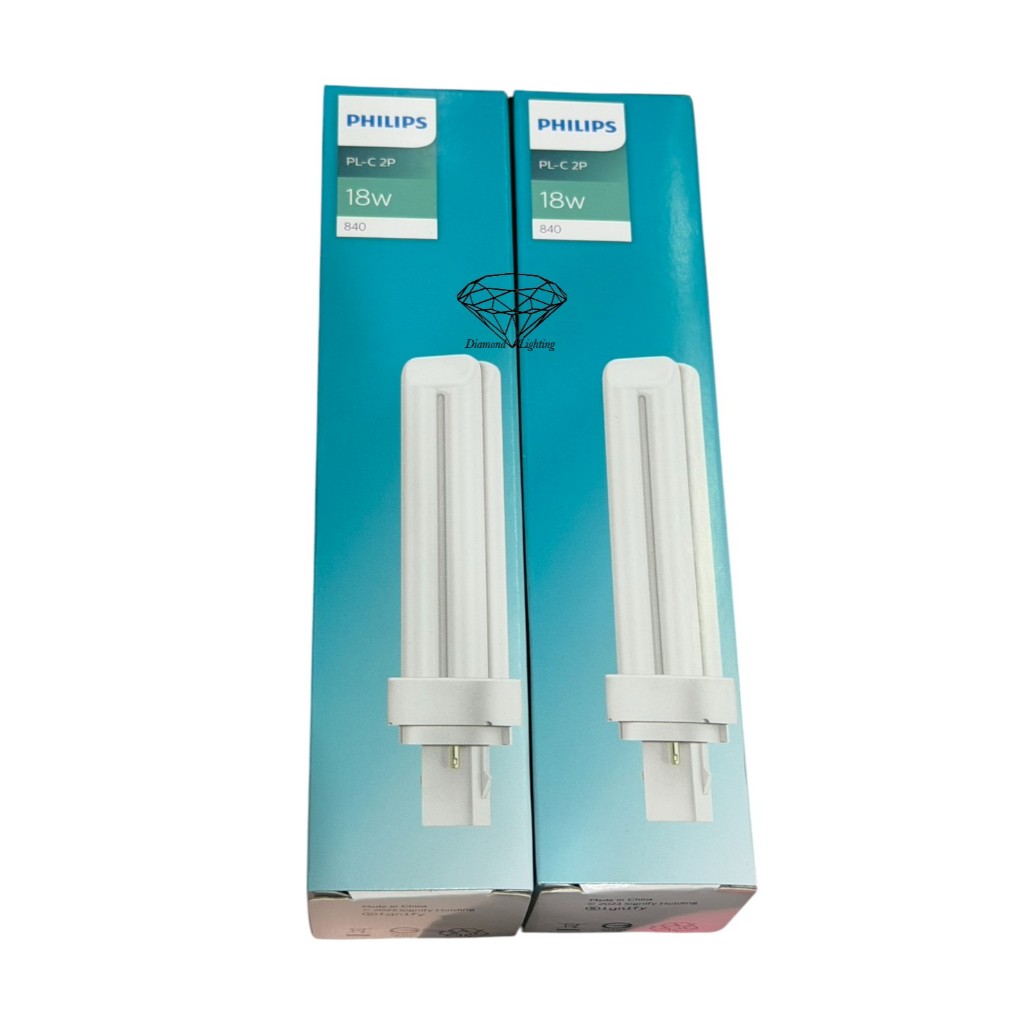 PHILIPS หลอดตะเกียบ หลอดตะเกียบแบบเสียบ ขั้ว G24 ฟิลิปส์มาสเตอร์ MASTER PL-C 2P 18W/840 ของแท้ แพคเกจใหม่ ราคาส่ง 99.-