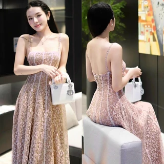 ❣️พร้อมส่ง📌 Swan 173 เดรสลูกไม้ สายถักหลัง ใส่ออกงาน ดินเนอร์ งานแต่ง PS.CLOSET