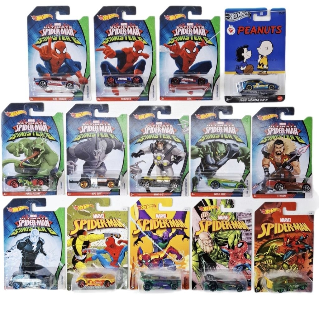 Hot wheels Spider-Man Marvel แพ็คสวย เลือกแบบได้