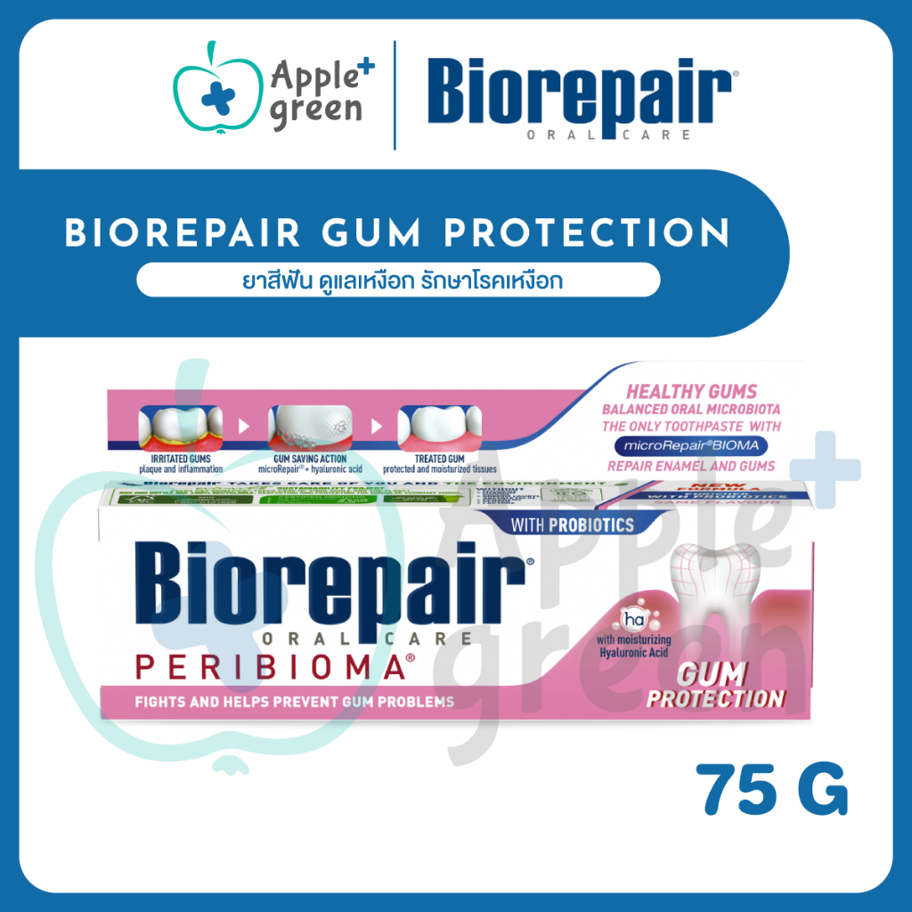 ยาสีฟัน Biorepair Gum protection 75 g ดูแลเหงือก รักษาโรคเหงือก Made in Italy