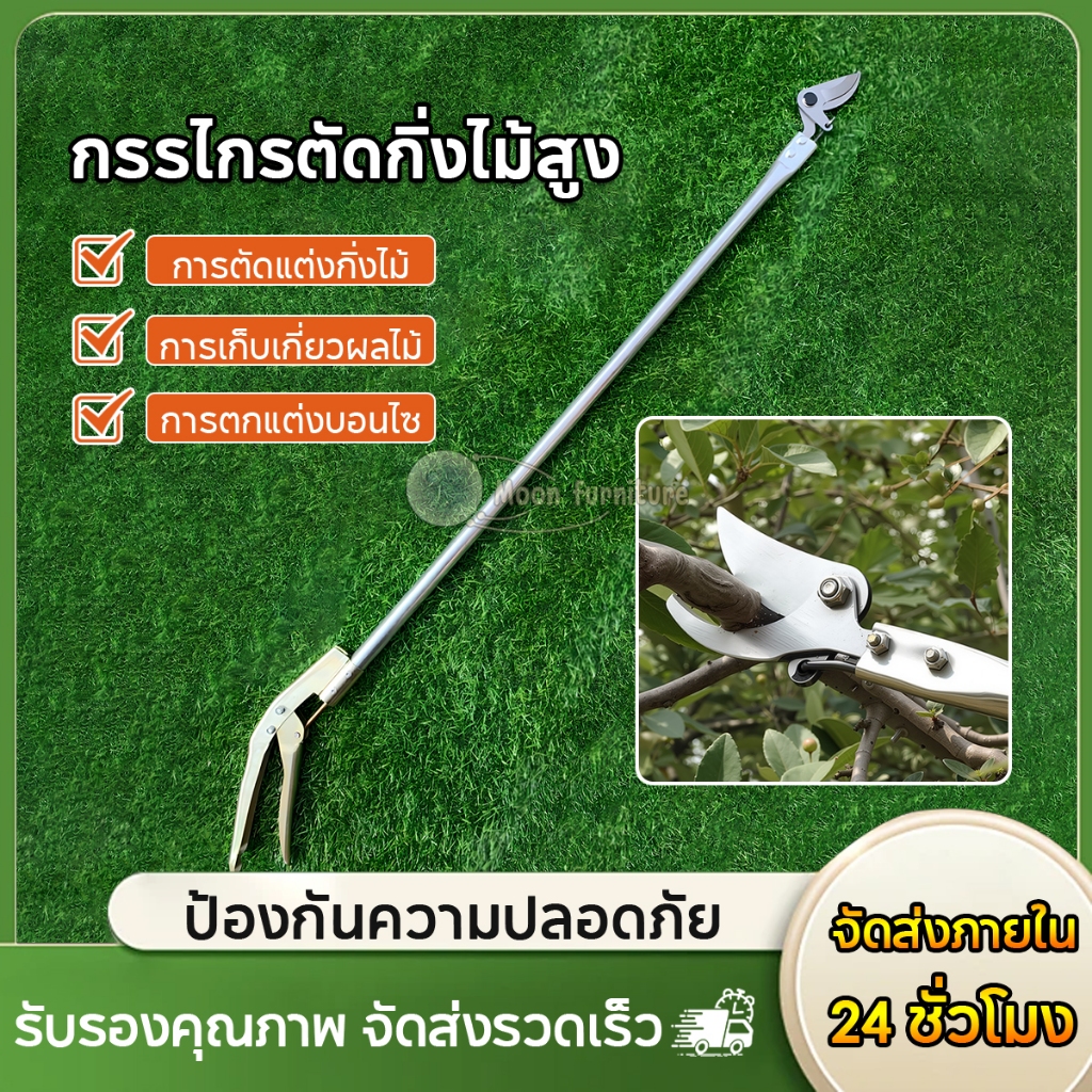 กรรไกรตัดกิ่งไม้สูง ด้ามยาว อุปกรณ์ตัดแต่งกิ่งมืออาชีพ กรรไกรตัดกิ่ง ด้ามยาว  1.5M  ใบมีดคม ใช้งานสะดวก ประหยัดแรง