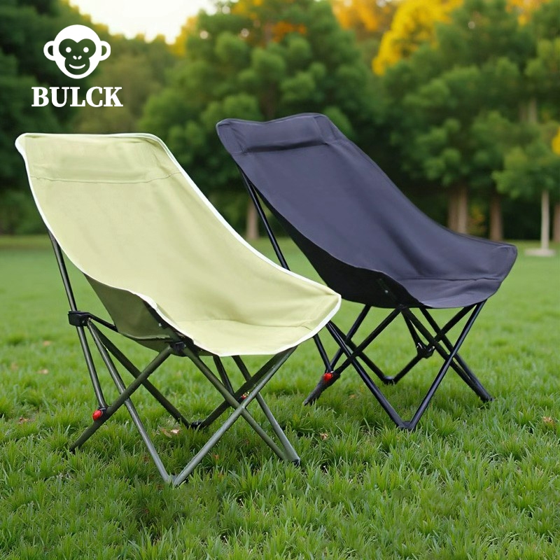 เก้าอี้แคมป์ปิ้ง แบบพกพา camping เก้าอี้พับ รับน้ำหนัก350กก พนักพิงสูง ปิคนิค ตกปลา