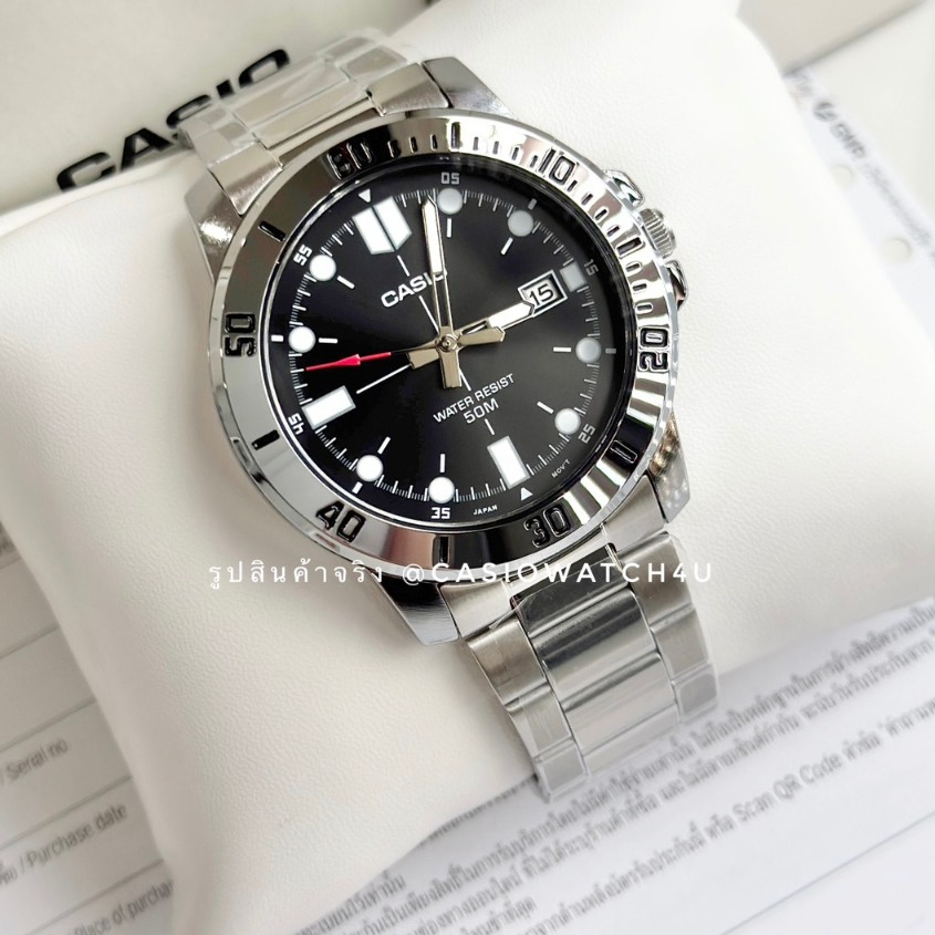 CASIO นาฬิกาข้อมือผู้ชาย คาสิโอ เครื่องศูนย์ cmg รุ่น MTP-VD01D-1E / MTP-VD01 ประกันศูนย์เซ็นทรัล