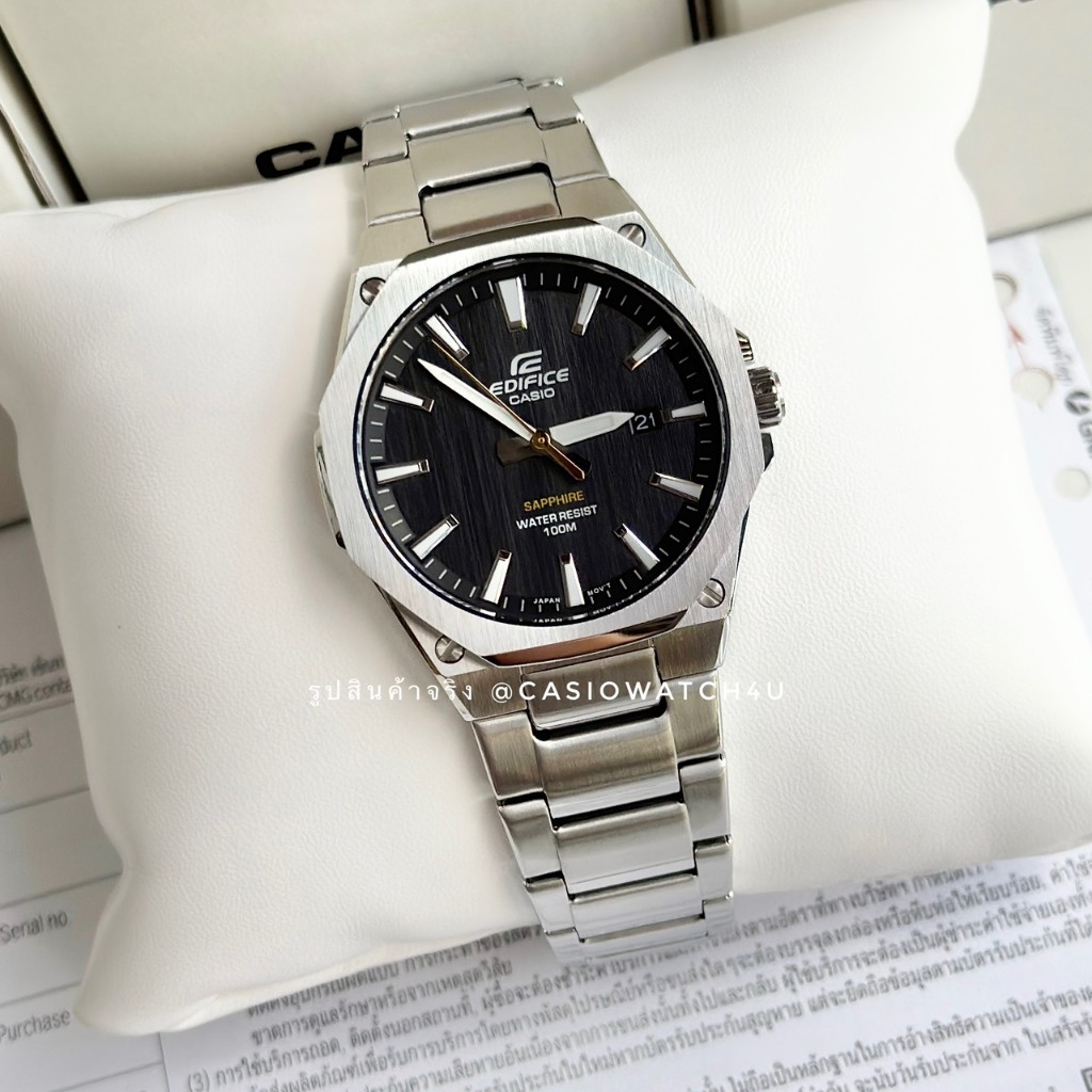 CASIO EDIFICE นาฬิกาข้อมือ รุ่น EFR-S108D-1A / EFR-S108D รับประกันศูนย์เซ็นทรัล 1 ปีเต็ม ของแท้
