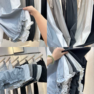 Reallyshops #9332 #9379(K) กางเกงขาบอลลูนยาว เอวยางยืด ผู้หญิง พร้อมส่ง