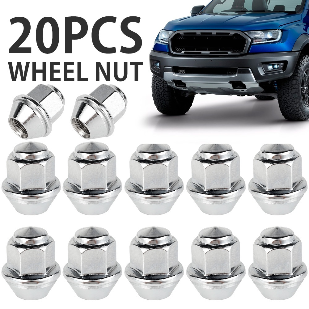 20Pcs Wheel Nuts for Ford Wheels M12 x 1.5 19mm Hex Wheel Nuts Replacement 1678260