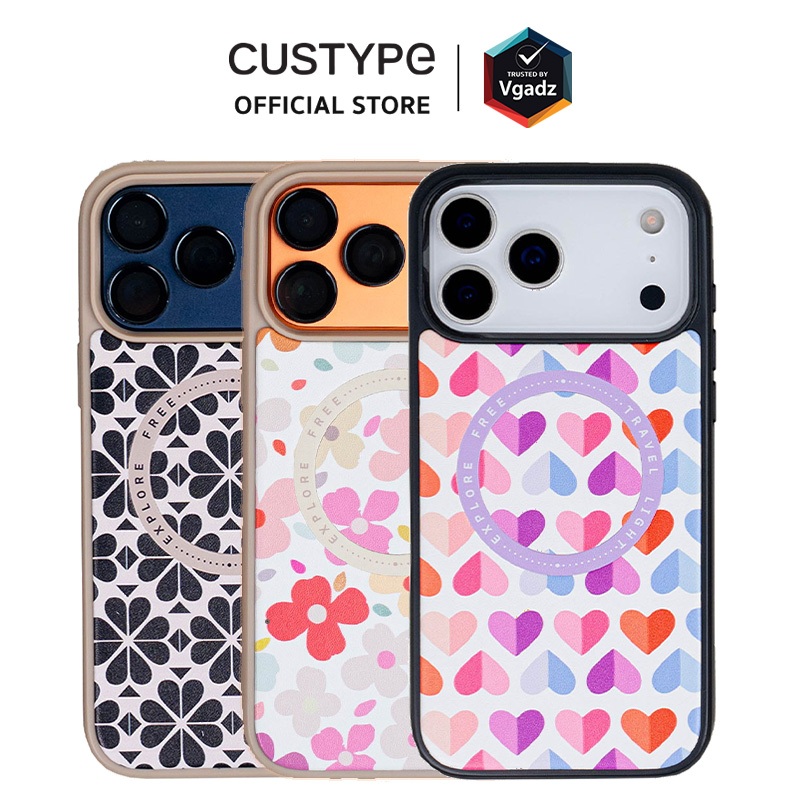 Custype เคสสำหรับ iPhone 17 Pro / 17 Pro Max รุ่น Leather Case with Printing Magnetic
