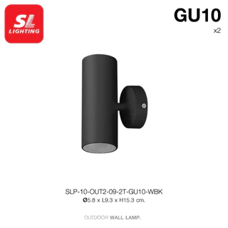 SL LIGHTING Outer Space โคมไฟติดผนังภายนอก ขั้ว GU10 วัสดุ ABS (ดำ,ขาว) รุ่น OUT-09-1T,2T-GU10