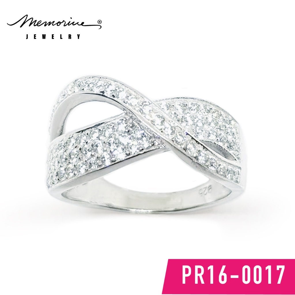 Memorine Jewelry แหวนเงินแท้ 925 ฝังเพชรสวิส(CZ) : PR16-0017