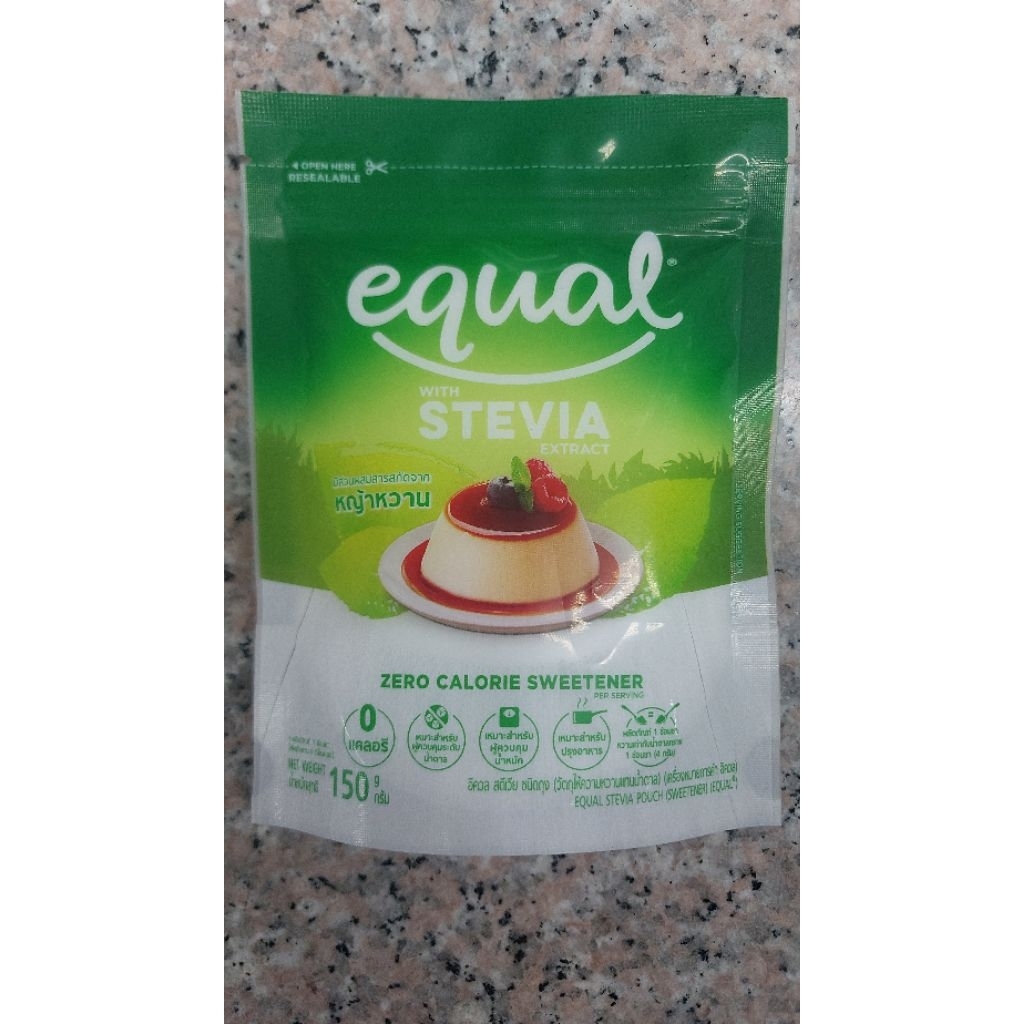 Equal with stevia หญ้าหวาน 150g.exp 09/2026