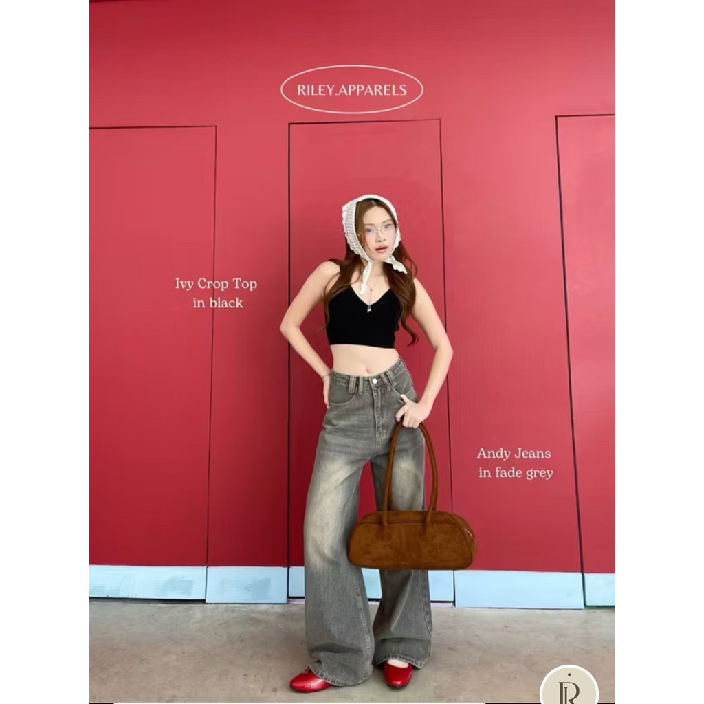 กางเกงยีนส์ขากระบอกกลางๆ ค่อนใหญ่นิดๆ จาก Riley.apparels รุ่น Andy jeans 🔥🔥