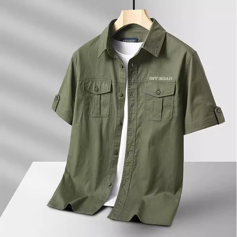 เสื้อเชิ้ตพิมพ์ลายตัวอักษรสไตล์เรโทรอเมริกัน สำหรับผู้ชายและผู้หญิง มีปก ดีไซน์ทันสมัย ​​ทรงหลวม เสื้อเชิ้ตผู้ชาย【COD】