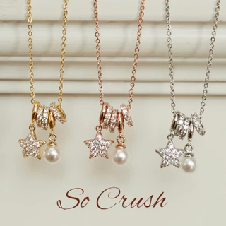 Socrush.bkk | PEARL BLINK signature necklace | SN-081 | สร้อยคอดาว จี้ดาว จี้มุก สร้อยดาว