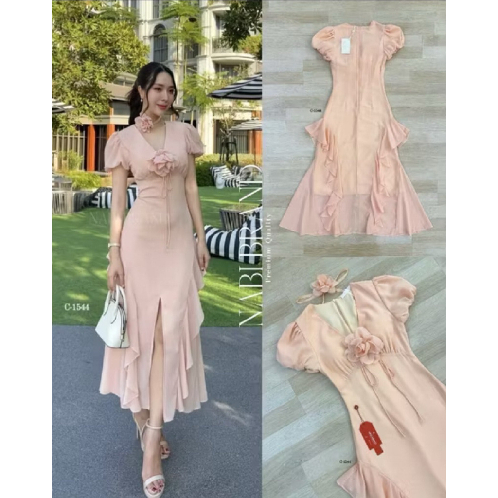 ส่งต่อ ชุดเดรส Nabi brand สีชมพู