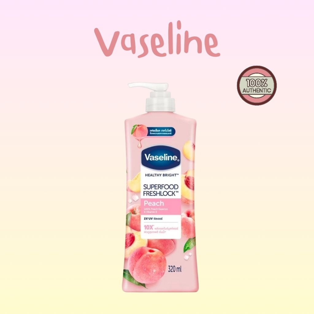 Vaseline Healthy Bright Superfood Freshlock Peach 320 Ml.
