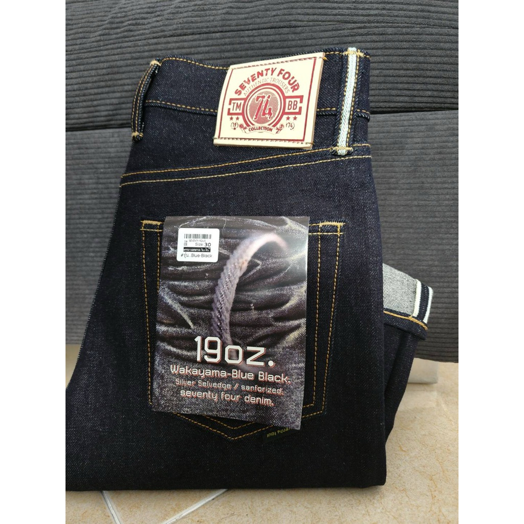 Seventyfourdenim Premium 19oz.Wakayama-Blue Black ยีนส์แบรนด์ไทยลิขสิทธิ์แท้