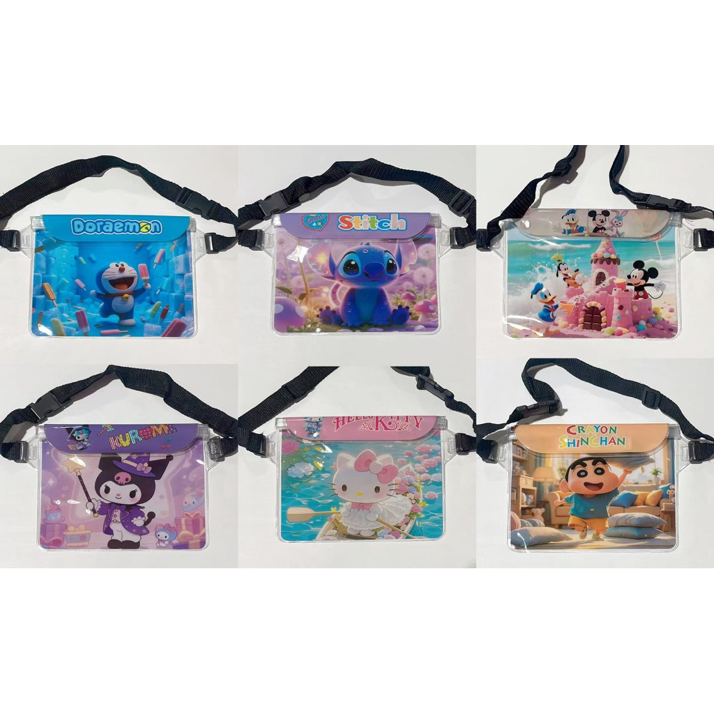 กีฬากลางแจ้งถุงเอวลอยชายหาดโทรศัพท์มือถือถุงกันน้ำพีวีซีสามชั้นปิดผนึกหน้าจอสัมผัสโทรศัพท์มือ