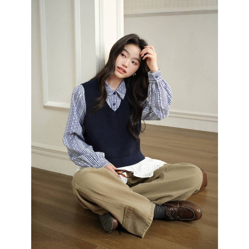 [พร้อมส่ง/Preorder] KUOSE : Layered Hem Blouse